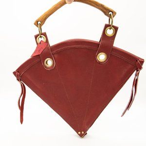 Italian Handmade Leather Cone Triangle Bag